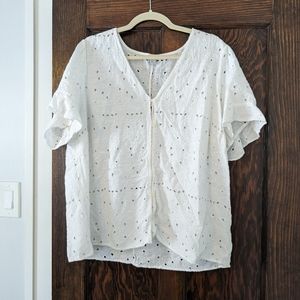 Eyelet lace blouse